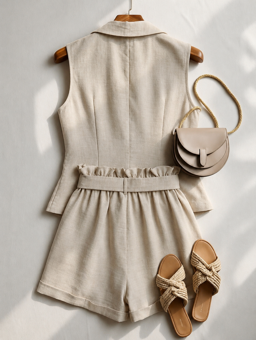 Traje de lino, dos piezas.
